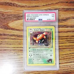 Erika's Gloom 46/132 GYM HEROES 1st Edition Graded Pokemon Card - PSA 7 - Image 1