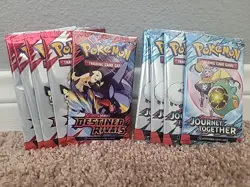 Destined Rivals & Journey Together & 7 Fun Packs - Pokemon Cards TCG Lot - Image 1
