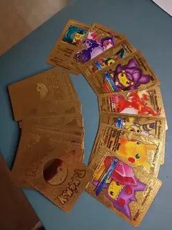 Pokemon 23K Gold-Plated Trading Cards Collection Set - Image 1