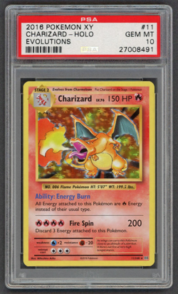 Pokemon Cards - PSA 10 Charizard 11/108 - Evolutions XY Holo - GEM MT - PSA10 - Image 1