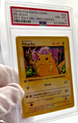 Pokemon Cards - PSA 8 1st Edition Red Cheeks Pikachu 58/102 - Base Set - NM-MT - Image 3