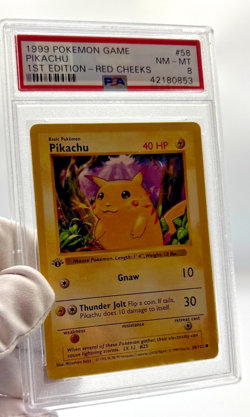 Pokemon Cards - PSA 8 1st Edition Red Cheeks Pikachu 58/102 - Base Set - NM-MT - Image 4