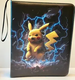 NEW~Pokemon Large Quality Binder (400+ Cards) Zipper Closure~w/Strap NICE! - Image 1