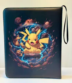 NEW~Pokemon Large Quality Binder (400+ Cards) Zipper Closure~w/Strap NICE! - Image 2