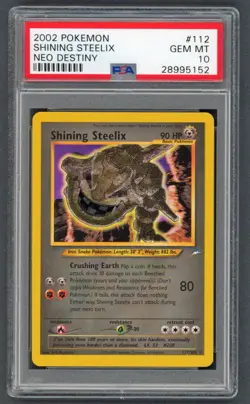 Pokemon Cards - PSA 10 Shining Steelix 112/105 - Neo Destiny - GEM MT - PSA10 - Image 1