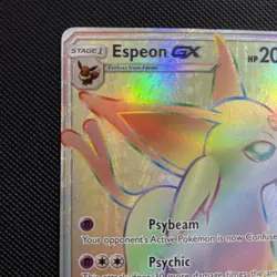 2017 Pokemon TCG Sun & Moon Espeon GX Rainbow Secret Rare Card 152/149 MP - Image 2