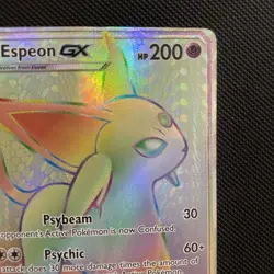 2017 Pokemon TCG Sun & Moon Espeon GX Rainbow Secret Rare Card 152/149 MP - Image 3