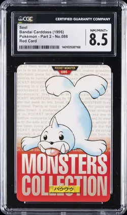 1996 BANDAI CARDDASS POKEMON - PART 2, RED CARD #NO. 086 SEEL CGC 8.5 - Image 1