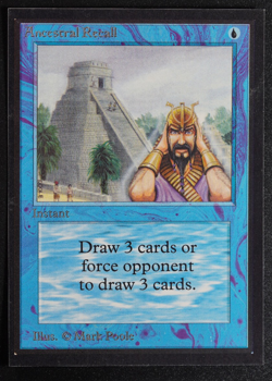 Ancestral Recall Magic Card International Collectors' Edition ICE MTG - Image 1