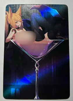 SEXY HEROINE WAIFU Ahri LEAGUE OF LEGENDS ACG PREMIUM HOLOFOIL CARD NM - Image 1