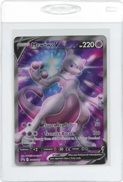 Mewtwo V - SWSH229 - Full Art Ultra Rare Promo Pokemon Go - Pokemon Card - NM - Image 1
