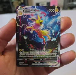 jolteon v max SWSH184 Black Star Promo fullart Pokemon Card - Image 1