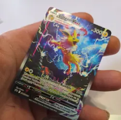 jolteon v max SWSH184 Black Star Promo fullart Pokemon Card - Image 3