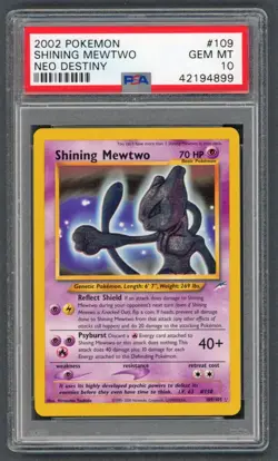 Pokemon Cards - PSA 10 Shining Mewtwo 109/105 - Neo Destiny - GEM MT - PSA10 - Image 1