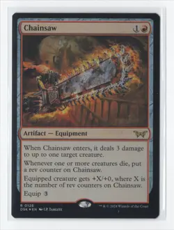 #128 2024 Duskmourn: House of Horror Foil Chainsaw Rare - Image 1