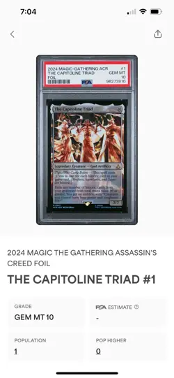2024 MTG ACR The Capitoline Triad - Foil; #1 PSA 10; Pop 1 - Image 3