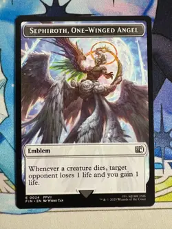 2025 MTG Final Fantasy Sephiroth, One-Winged Angel Emblem #24 - Image 1