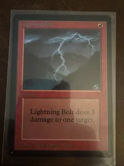 Mtg Magic the Gathering Beta Lightning Bolt NM Never Played - Image 1