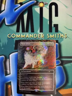 1x 😻 🐶 Nine Lives ✨ Borderless FOIL ✨ Secret Lair MTG NM 795 Cats & Dogs - Image 1