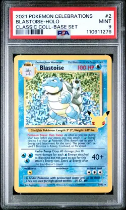 2021 POKEMON CELEBRATIONS CLASSIC COLL #2 BLASTOISE-HOLO PSA 9 - Image 1