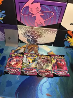 4x Pokemon Fusion Strike Complete Pack Art Sealed Booster Pack Set Lot - Image 1