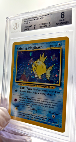 Pokemon Cards - BGS 8 Shining Magikarp 66/64 Double Holo Error - SWIRL Neo - Image 5