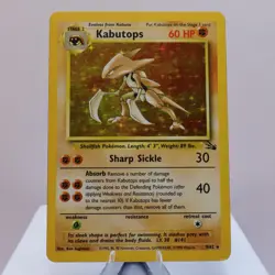 Pokemon TCG - Kabutops 9/62 Fossil Holo Rare WOTC 1999 - MP - Image 2