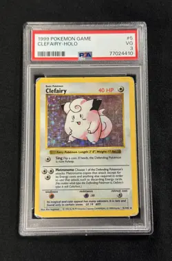1999 Pokemon Game Clefairy Holo #5 - PSA 3 - Vintage / Holo/Legend - Image 1