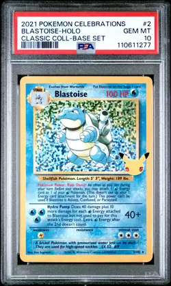 2021 POKEMON CELEBRATIONS CLASSIC COLL #2 BLASTOISE-HOLO PSA 10 - Image 1