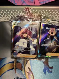 Pokemon SEALED Boss's Orders Cyrus SWSH251 + Klara SWSH302 Promo Full Art - Image 3