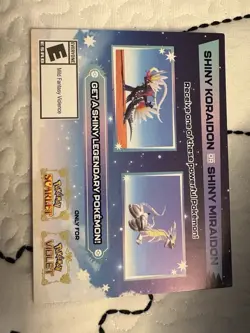 Pokemon Scarlet & Violet Shiny Koraidon Or Miraidon GameStop Exclusive Code - Image 1