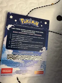 Pokemon Scarlet & Violet Shiny Koraidon Or Miraidon GameStop Exclusive Code - Image 2