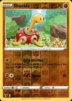 Shuckle - 085/185 - Reverse Holo Vivid Voltage Pokemon TCG - NM/M! - Image 1