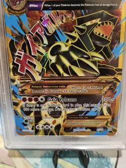 PSA 8 NM Pokemon Primal Groudon EX 97/98 XY Ancient Origins Full Art Gold - Image 3