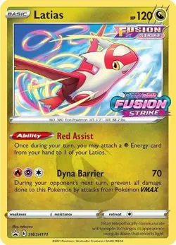 Latias SWSH171 Prerelease Black Star Promo Lightly Played Pokemon TCG - Image 1