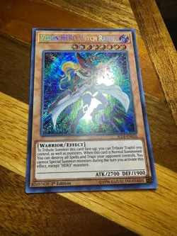 Vision HERO Witch Raider BLLR-EN026 1st Edition Secret Rare LP + BONUS - Image 1
