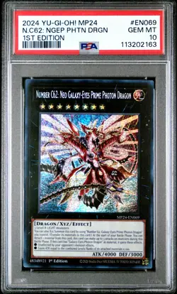 2024 Yu-Gi-oh! Number C62: Neo Galaxy-Eyes Prime Photon Dragon EN069 - PSA 10 - Image 2