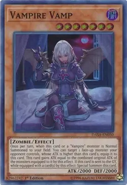 Yugioh - Vampire Vamp - 1st Edition - Super Rare NM - Free Holographic Card - Image 1