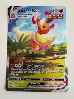JUMBO Flareon VMAX Promo Card Alt Art SWSH180 Pokemon Premium Collection LP - Image 1