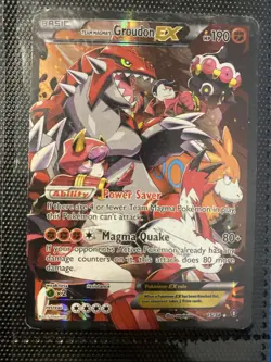 Team Magma’s Groudon EX 15/34 XY Double Crisis 2015 Pokemon Card LP/MP - Image 1
