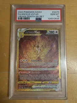 Arceus VSTAR Card GG70/GG70 Crown Zenith: Galarian Gallery Holo Pokemon TCG - Image 1