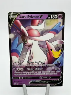 Dark Sylveon v SWSH134 Celebrations Black Star Promo Card - Image 1