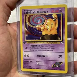 Sabrina's Drowzee 92/132 Gym Heroes 1st Edition Pokemon Card NM WOTC Near Mint - Image 2