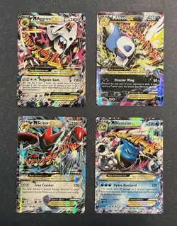 Pokemon Mega EX 7 Card Lot M Blastoise, M Aggron, M Sharpedo, M Scizor, More - Image 1