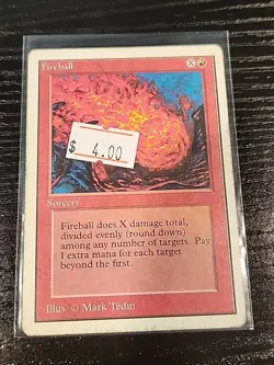 Mtg Magic The Gathering Unlimited Edition Fireball Lp-mp - Image 1