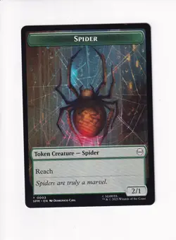 MAGIC THE GATHERING MTG MARVEL'S SPIDER-MAN DOUBLE TOKEN TREASURE / SPIDER (#3) - Image 2