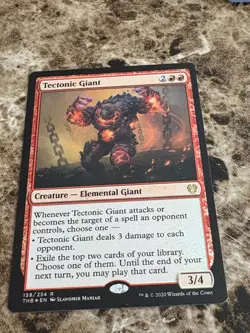TECTONIC GIANT Magic MTG Theros Beyond Death Foil - Image 1