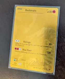 Reshiram Full Art Secret Rare 114/113 Legendary Treasures Holo Gold 114 Pokemon - Image 3