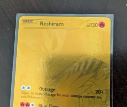 Reshiram Full Art Secret Rare 114/113 Legendary Treasures Holo Gold 114 Pokemon - Image 5