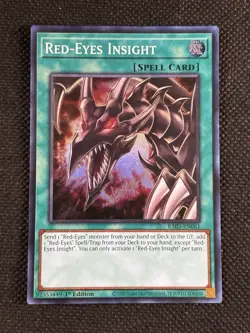 YuGiOh! - Red-Eyes Insight RA03-EN061 Super Rare 1st Edition Near Mint - Image 1
